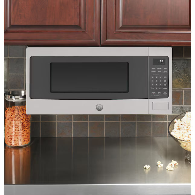 GE Profile 1.1 Cu. Ft. Countertop Microwave with Sensor Cooking and Built-In Capable Option in Stainless Steel PCHK11S1WSS - Open Box