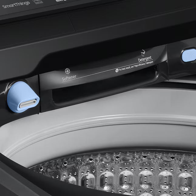 Samsung 5.5 cu.ft. Extra-Large Capacity Smart Top Load Washer with Super Speed Wash in Brushed Black WA55CG7100AV - Scratch & Dent (Moderate) and