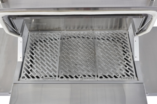 Coyote 36 Inch Freestanding Pellet Grill on Cart, Stainless Steel, Intuitive Digital Touch Control C1P36-FS - Scratch & Dent (Minor)