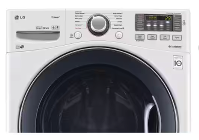 LG TurboWash 4.3 Cu. Ft. 12-Cycle High-Efficiency Steam Front-Loading Washer WM3570HWA - Scratch & Dent (Moderate) and LG 7.4 cu. ft. ENERGY STAR Electric Vented Dryer with Sensor Dry and SmartThinQ Technology 15036 - DLE3400W - Scratch & Dent (Minor)