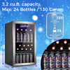 Pictures of COWSAR 17.5-in W 130 -Can Capacity Stainless Steel Freestanding Indoor Beverage Refrigerator with Glass Door 25139SD813 - W5899SSH - New in Box - Neu Appliance Outlet - Discount Appliance Outlet in Austin, Tx
