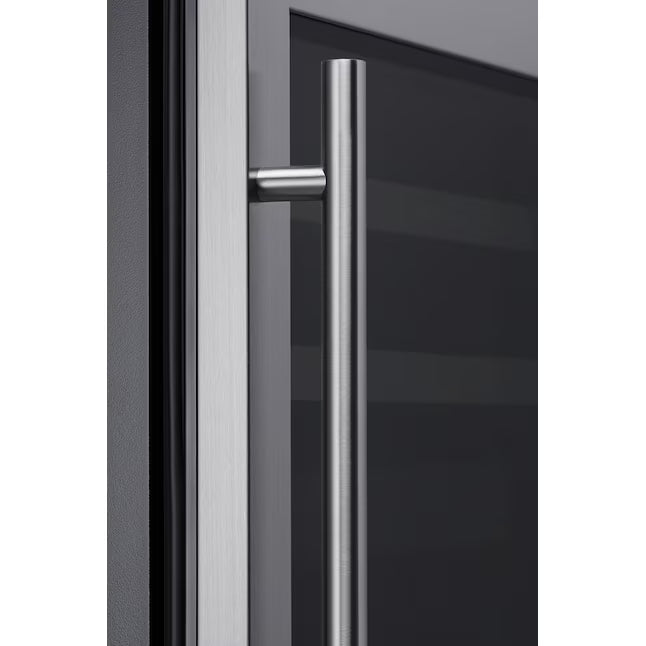 Zephyr Brisas 24-in W 112 -Can Capacity Stainless Steel + Glass Built-in/Freestanding Indoor Beverage Refrigerator with Glass Door BBV24C01AG - Scratch & Dent (Minor)