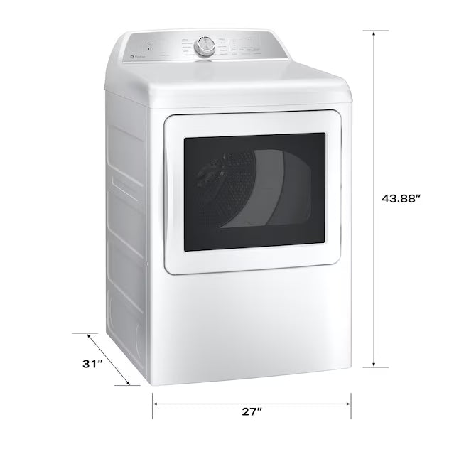 GE Profile™ ENERGY STAR® 5.0 cu. ft. Capacity Washer with Smarter Wash Technology PTW600BSRWS - New in Box and GE Profile™ ENERGY STAR® 7.4 cu. ft. Capacity Electric Dryer with Sanitize Cycle 16229 - PTD60EBSRWS - Scratch & Dent (Moderate)