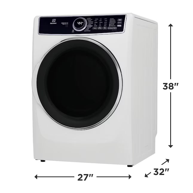 Electrolux 8.0 cu. ft. Front Load Electric Dryer with Perfect Steam 22133SD199 - ELFE7637AW - Scratch & Dent (Minor)
