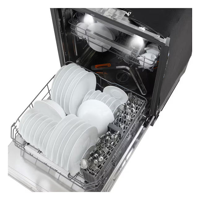 LG Top Control Smart Built-In Stainless Steel Tub Dishwasher with 3rd Rack, 1 Hour Wash & Dry Cycle and 42dBA 251315SD1148 - LDNTH753S - Scratch & Dent (Moderate)