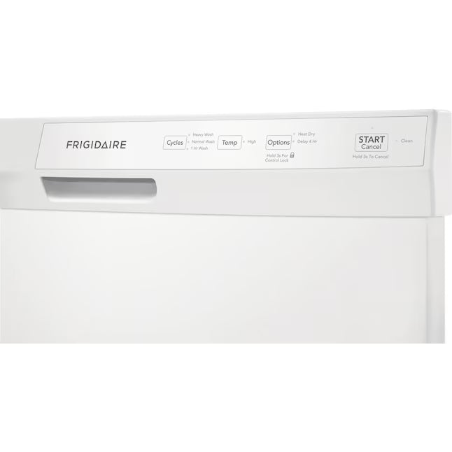 Frigidaire 24 In. in. Front Control Built-In Tall Tub Dishwasher in White with 3-Cycles, 55 dBA 20534SD696 - FFCD2413UW - Scratch & Dent (Moderate)