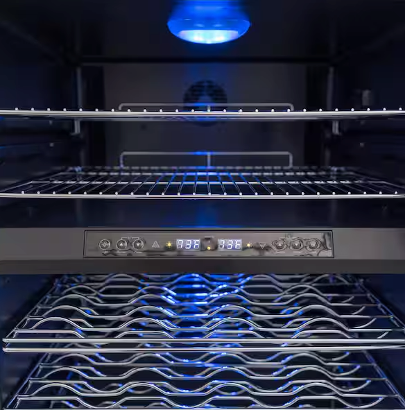 Magic Chef 44 Bottle Dual Zone Wine Cooler in Stainless Steel 25135SD644 - HMWC44DZ - New in Box