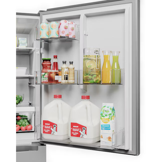 Midea 18.7 cu. ft. Garage Ready Bottom-Freezer Refrigerator in Stainless Steel 30134SD208 - MRB19B7AST - Scratch & Dent (Major)