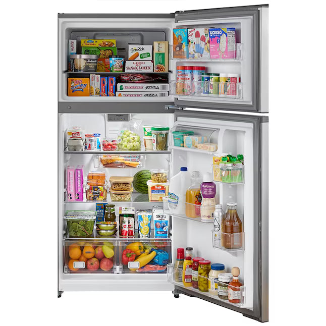 Whirlpool® 29.5-inch Wide 19.3 Cu. Ft. Top Freezer Refrigerator with Total Coverage Cooling 22131SD107 - WRTX5419SB - Open Box
