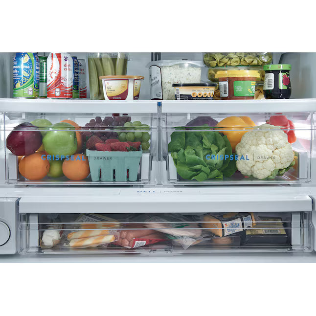 Frigidaire 27.8 cu. ft. 3 Door French Door Refrigerator with Exterior Water and Ice Dispenser 22136SD341 - FRFS2823AS - Scratch & Dent (Moderate)