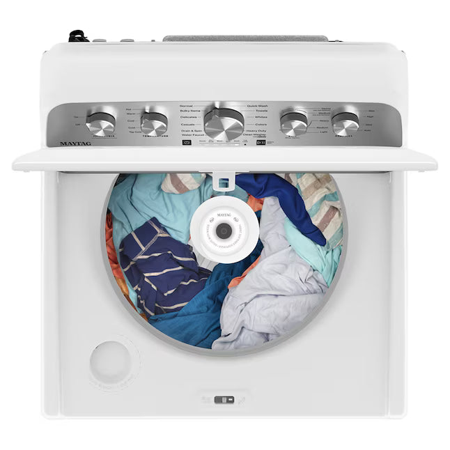 Maytag Top Load 4.5 Cu. Ft. Washer with Extra Power MVW5035MW - Scratch & Dent (Moderate) and Maytag Top Load 7.0 Cu. Ft. Electric Dryer with Wrinkle Prevent Phase 16223 - MED4500MW - Scratch & Dent (Minor)