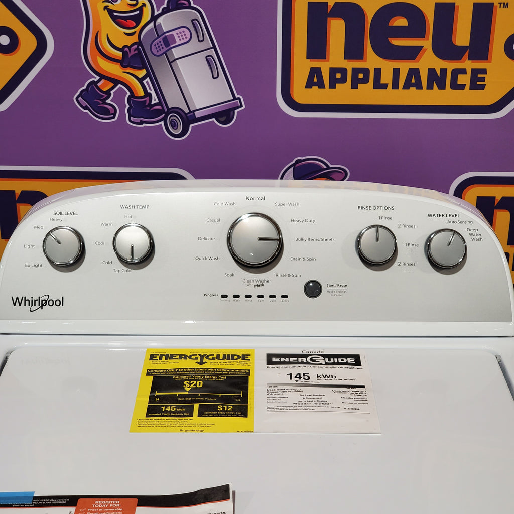 Whirlpool 3.5 cu. ft. High Efficiency Top Load Washing Machine with Deep Water Wash 24SD29 - WTW4816FW - Scratch & Dent (Minor)