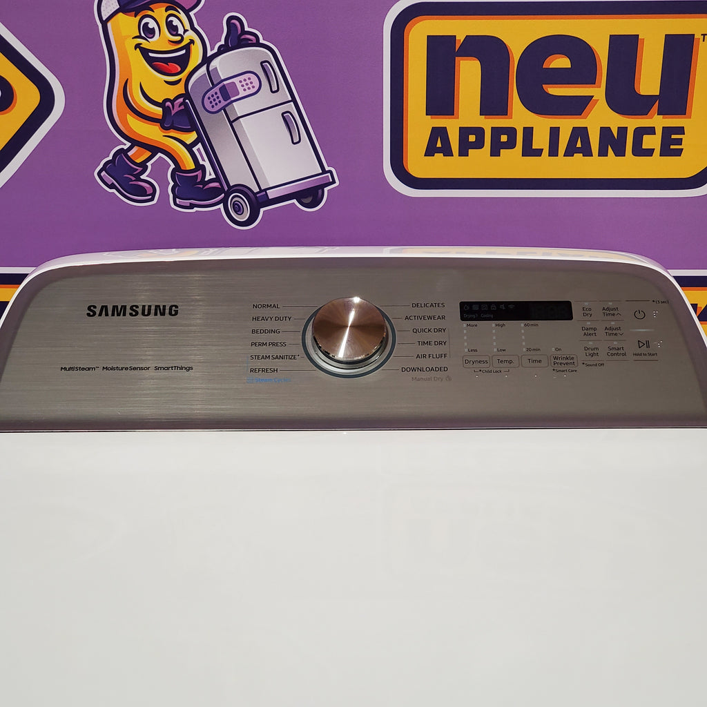 Pictures of Samsung White Smart Electric 7.4 Cu. Ft. Dryer with Sensor Dry and Steam Sanitize+ 6SD40 - DVE52A5500W - Scratch & Dent (Minor) - Neu Appliance Outlet - Discount Appliance Outlet in Austin, Tx