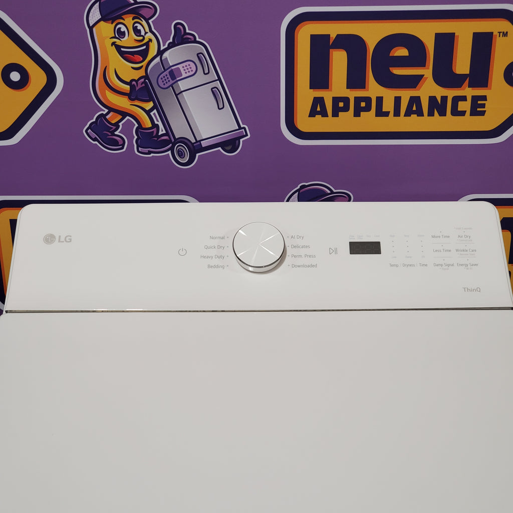 LG 7.3 cu. ft. Ultra Large Capacity Rear Control Gas Dryer with AI Sensing and ThinQ® Smart Features 25SD101 - DLG8201W - Scratch & Dent (Minor)