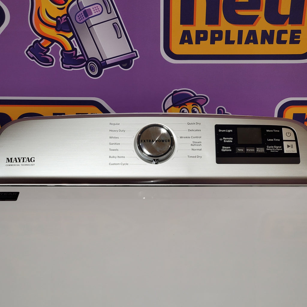 Pictures of Maytag Smart Top Load Electric 7.4 Cu. Ft. Steam Dryer with Extra Power and Advanced Moisture Sensing 6SD054 - MED7230HW - Open Box - Neu Appliance Outlet - Discount Appliance Outlet in Austin, Tx