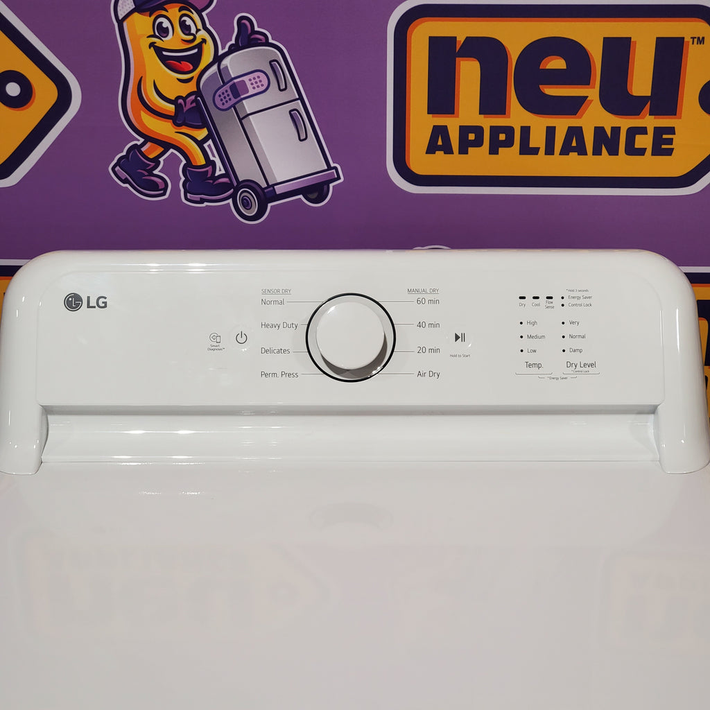 Pictures of LG 7.3 Cu. Ft. Electric Rear Control Ultra Large Capacity Dryer in White with Sensor Dry 6SD76 - 22SD008 - DLE6100W - Open Box - Neu Appliance Outlet - Discount Appliance Outlet in Austin, Tx