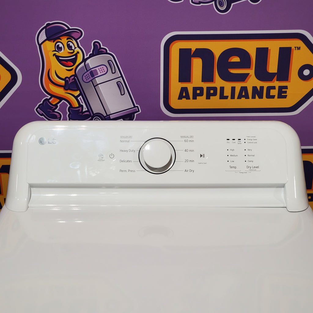 Pictures of LG 7.3 Cu. Ft. Electric Rear Control Ultra Large Capacity Dryer in White with Sensor Dry 21SD019 - DLE6100W - Open Box - Neu Appliance Outlet - Discount Appliance Outlet in Austin, Tx