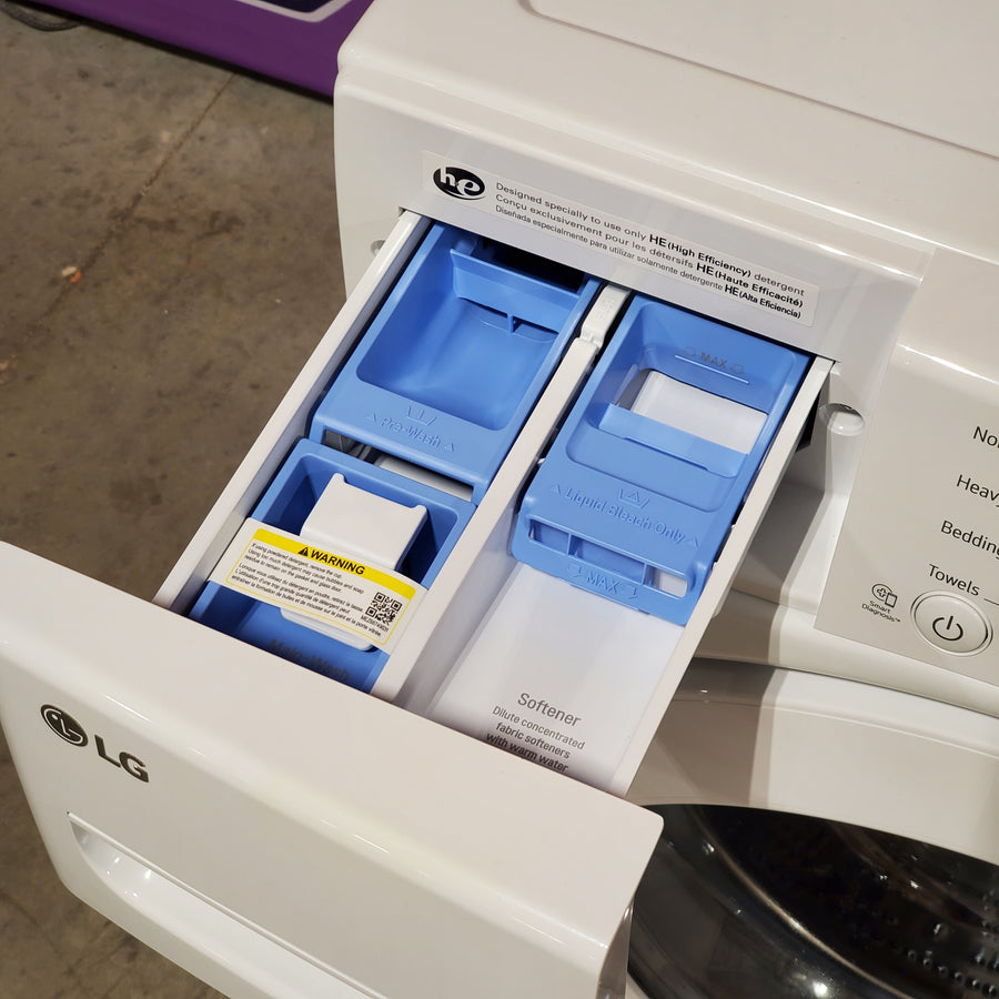 LG Ultra Large Capacity Front Load 4.5 Cu. Ft. Washer in White with ColdWash Technology WM3400CW - New in Box and LG 7.4 cu. ft. Large Capacity Electric Dryer in White 16258 - DLE3400W - Open Box