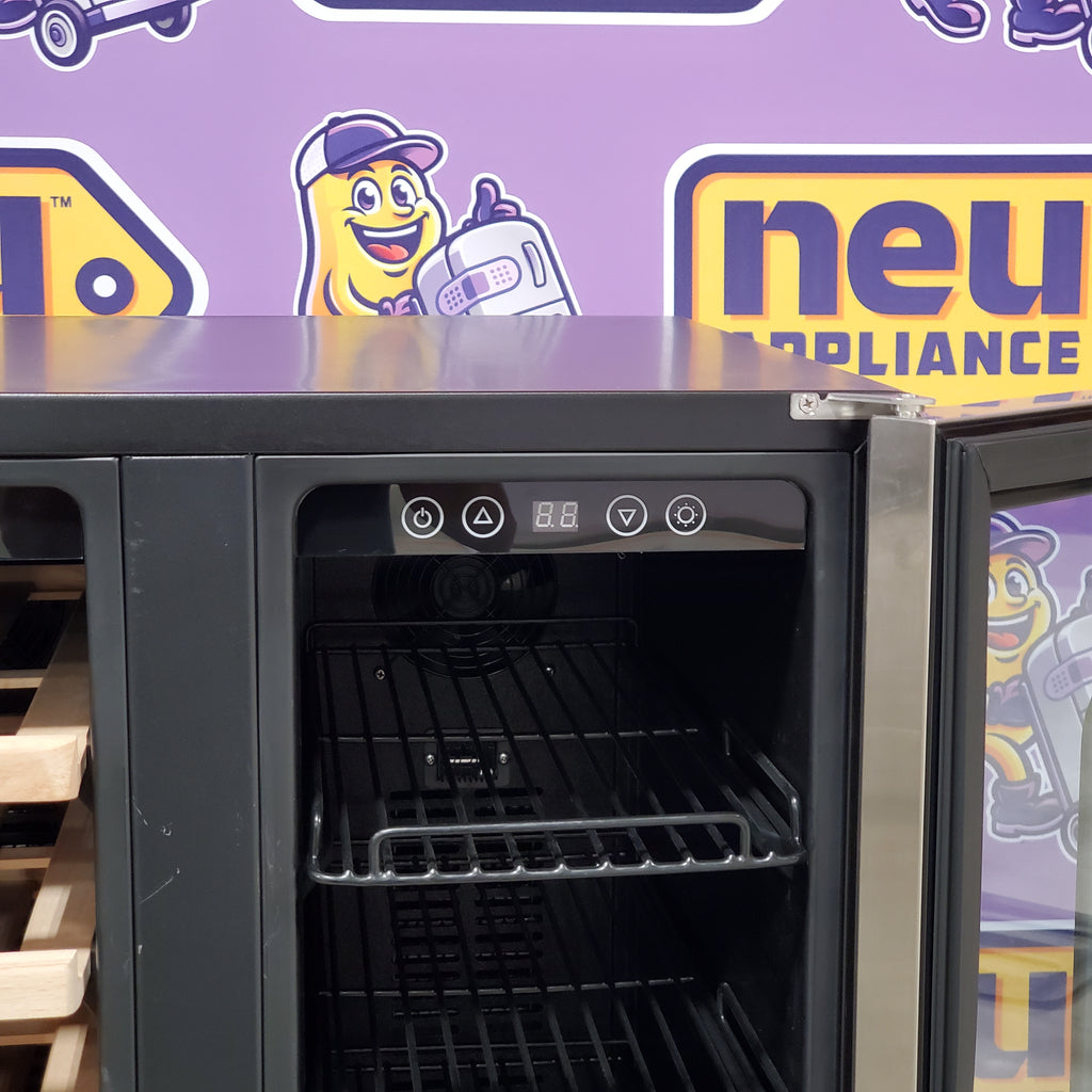 TCL 23.4-in W 20 -Bottles Stainless Steel Dual Zone Cooling Built-in/Freestanding Indoor Wine Cooler 5SD239 - B422D - Scratch & Dent (Minor)