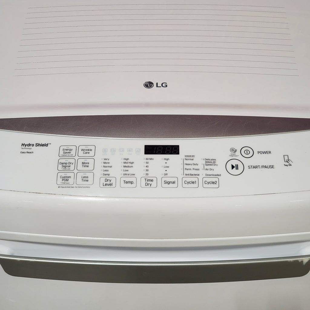 Pictures of LG 4.5 cu. ft. Ultra Large Capacity Top Load Washer with Front Control Design WT1501CW - Scratch & Dent (Moderate) and LG 7.3 cu. ft. Ultra Large Capacity High Efficiency Front Control Dryer 16112 - DLE1501W - Scratch & Dent (Moderate) - Neu Appliance Outlet - Discount Appliance Outlet in Austin, Tx