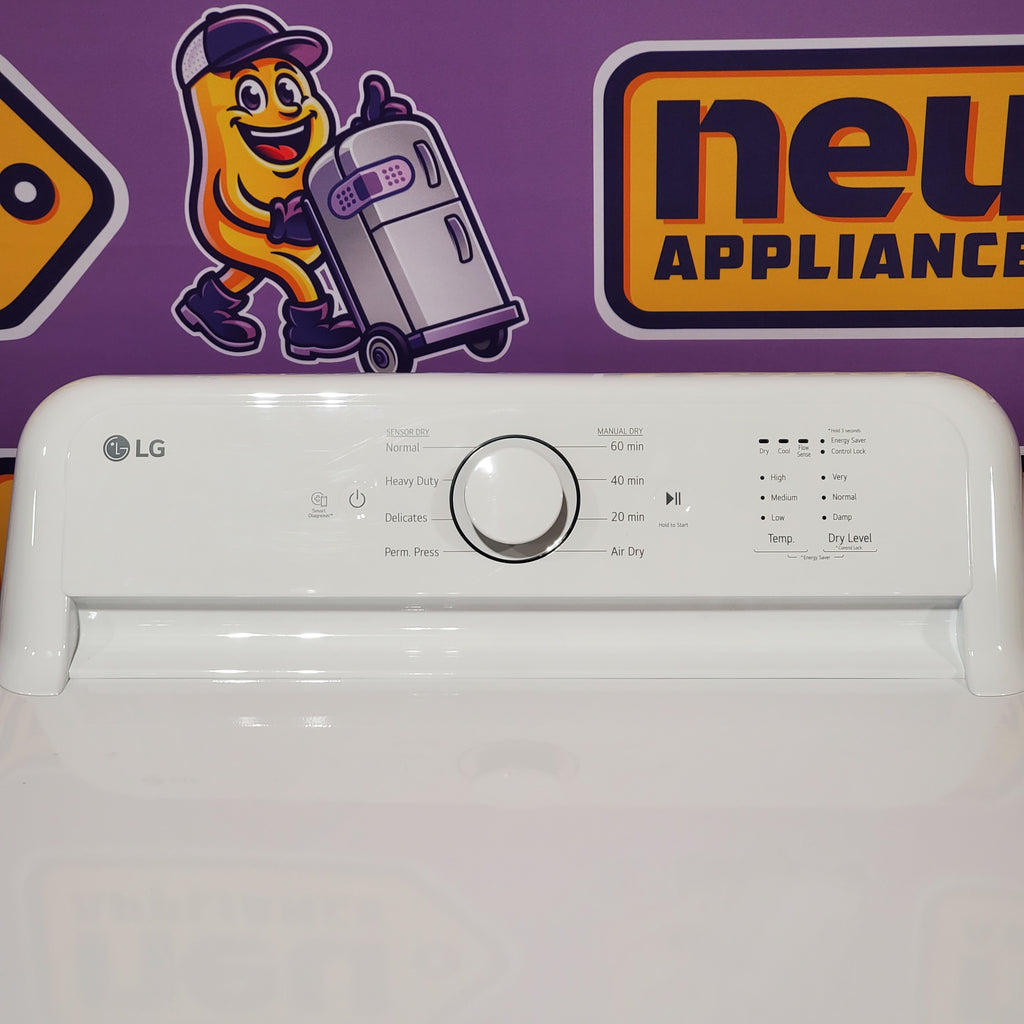 Pictures of LG 7.3 Cu. Ft. Electric Rear Control Ultra Large Capacity Dryer in White with Sensor Dry 6SD45 - 22SD008 - DLE6100W - Open Box - Neu Appliance Outlet - Discount Appliance Outlet in Austin, Tx