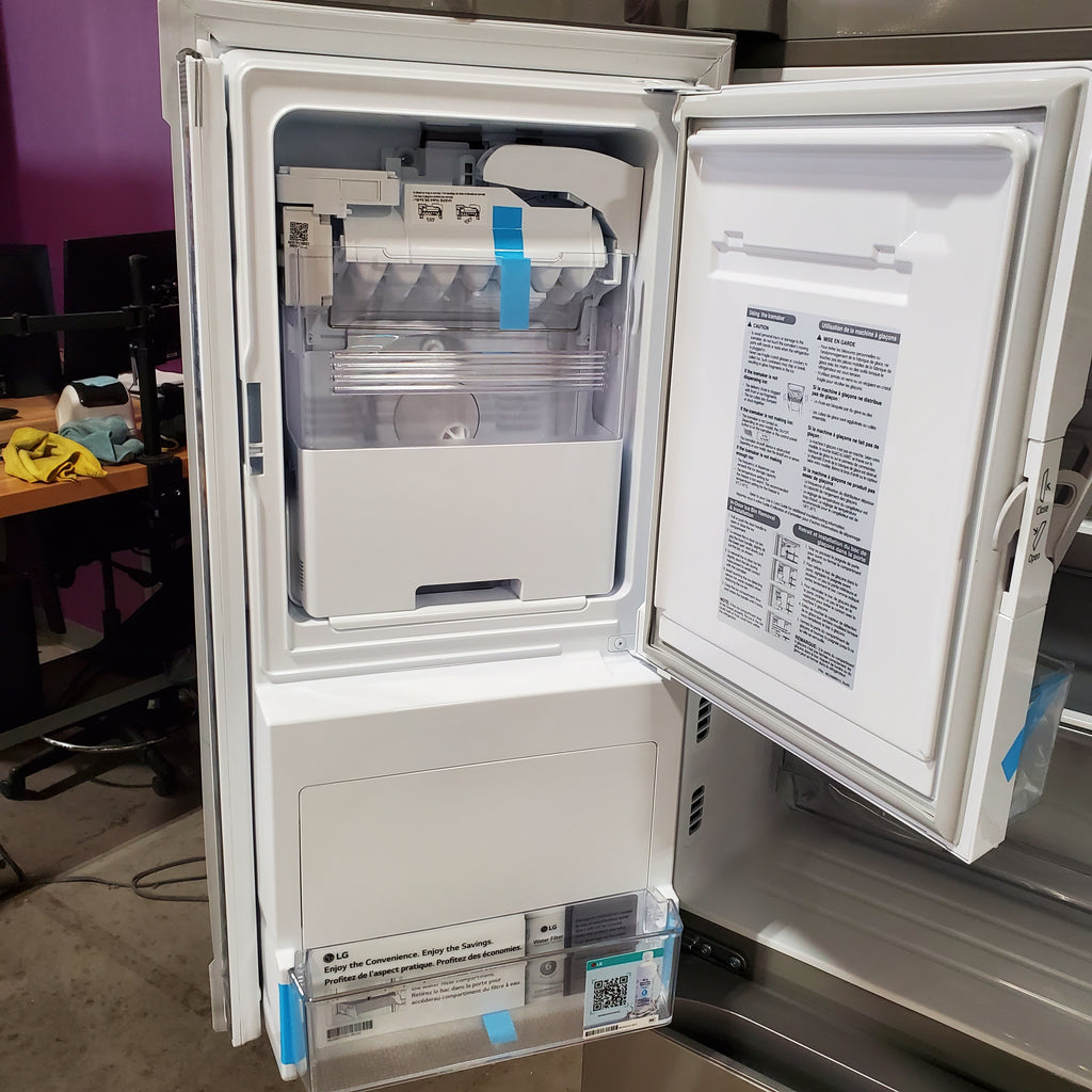 LG 29 cu. ft. Smart Standard-Depth MAX™ 4-Door French Door Refrigerator with Full-Convert Drawer™ in Print Proof Stainless Steel 3SD931 - LF29H8330S - Open Box