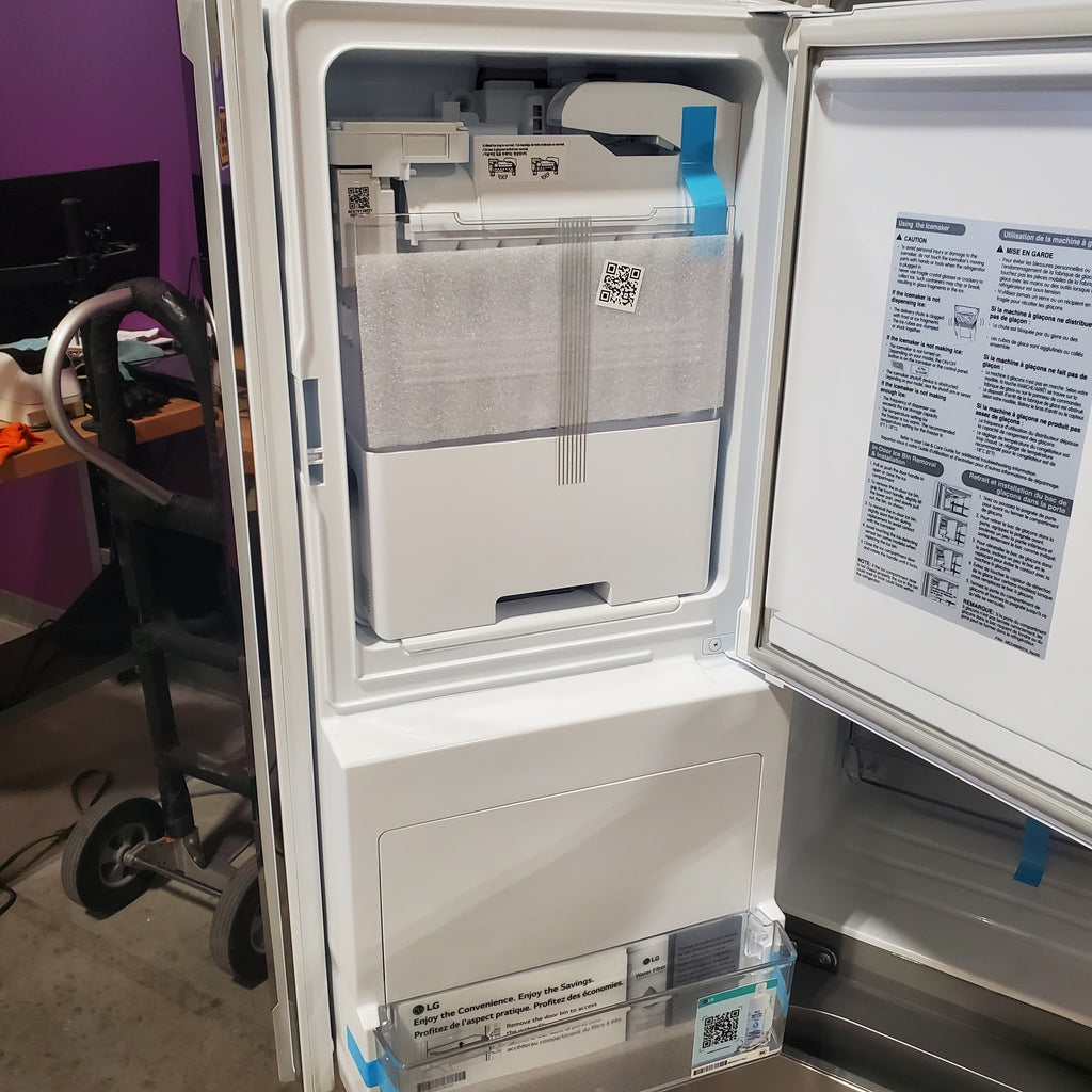 LG 29 cu. ft. Smart Standard-Depth MAX™ 4-Door French Door Refrigerator with Full-Convert Drawer™ in Print Proof Stainless Steel 5SD271 - LF29H8330S - Scratch & Dent (Moderate)