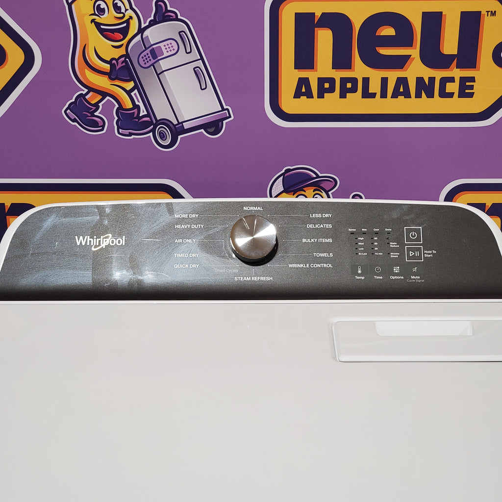 5.2–5.3 Cu. Ft. Whirlpool® Top Load Washer in White with Removable Agitator WTW6157PW - Open Box and 7.0 Cu. Ft. Whirlpool® Top Load Electric Dryer in White with Moisture Sensor 16079 - WED6150PW - Scratch & Dent (Minor)