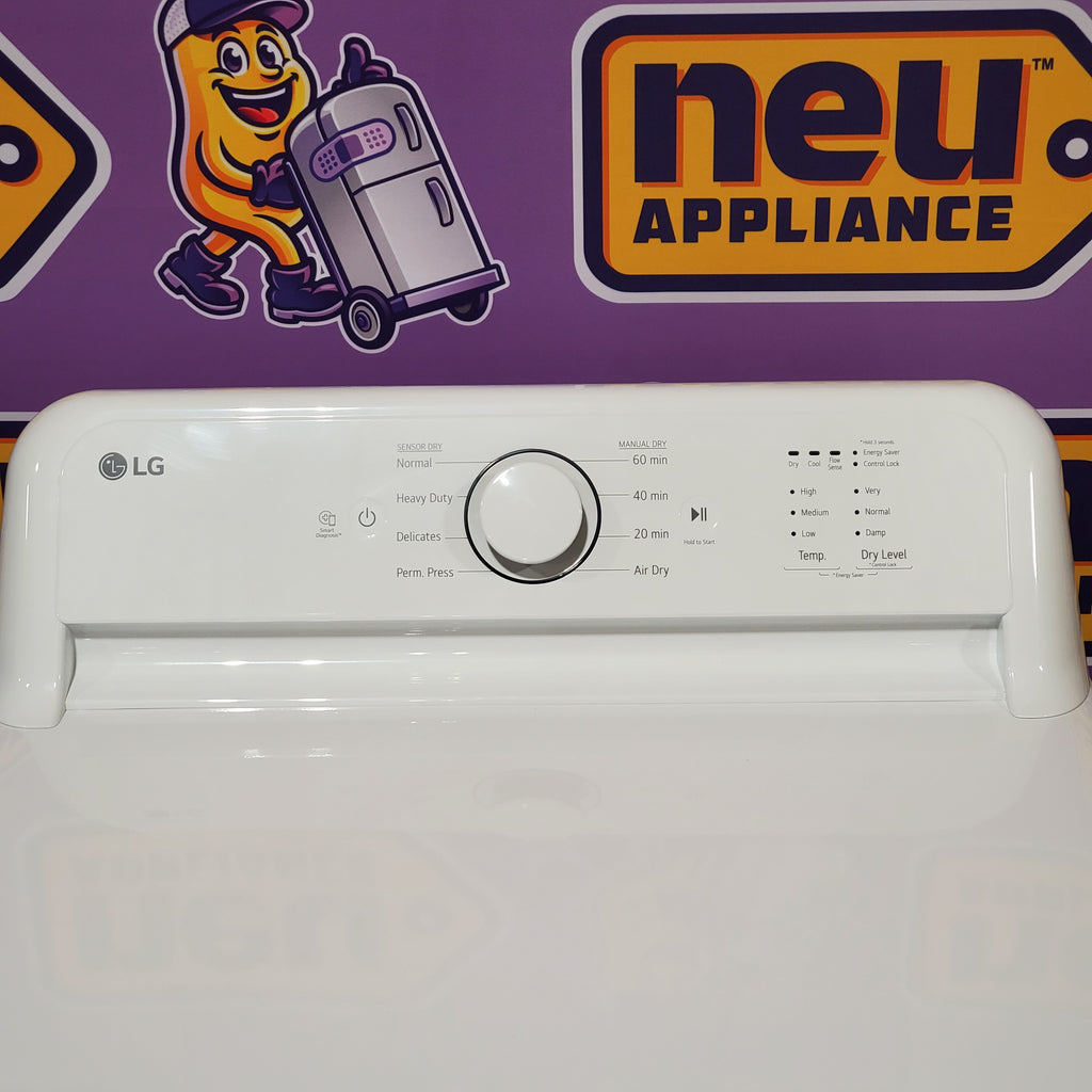 Pictures of LG 7.3 Cu. Ft. Electric Rear Control Ultra Large Capacity Dryer in White with Sensor Dry 6SD65 - DLE6100W - Open Box - Neu Appliance Outlet - Discount Appliance Outlet in Austin, Tx