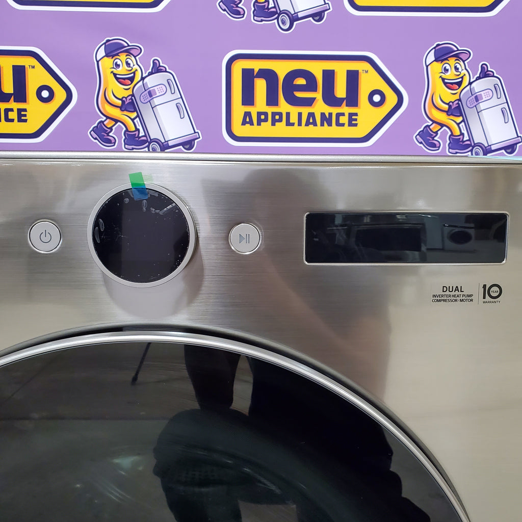 LG 4.5 cu. ft. Smart Front Load Washer with TurboWash® 360° and ezDispense® WM5700HVA - Scratch & Dent (MInor) and LG Smart Mega Capacity 7.8 Cu. Ft. Front Load Dryer with Dual Inverter Heat Pump Technology 16113 - DLHC5502V - Open Box