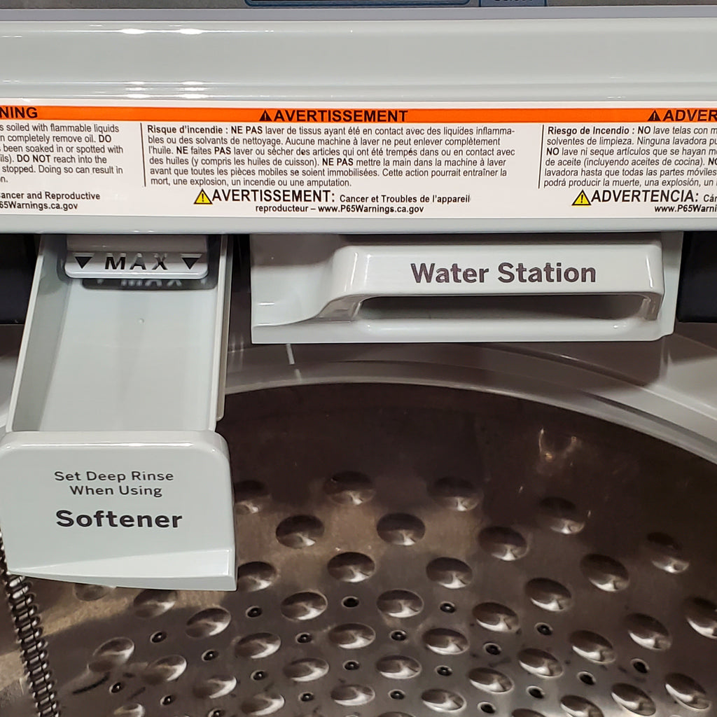 Pictures of GE® ENERGY STAR® 5.2 cu. ft. Capacity Smart Top Load Washer with Sanitize w/Oxi and SmartDispense 1CR5106 - GTW840CPNDG - Certified Refurbished - Neu Appliance Outlet - Discount Appliance Outlet in Austin, Tx