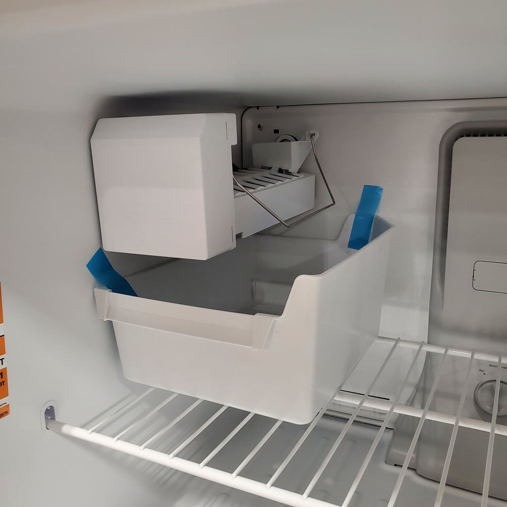 Pictures of Whirlpool 33" Wide Top Freezer 20.5 cu ft Refrigerator with Ice Maker and Frameless Glass Shelves and Flexi-Slide Bin 22SD026 - WRT311FZDW - Scratch & Dent (Minor) - Neu Appliance Outlet - Discount Appliance Outlet in Austin, Tx