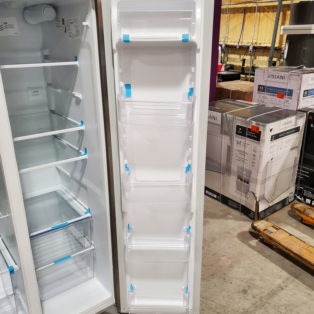 Pictures of Frigidaire 33" Wide 22.3 cu. ft. ENERGY STAR Side by Side Refrigerator Stainless Steel with Exterior Water and Ice Dispenser 22SD024 - FRSS2323AS - Open Box - Neu Appliance Outlet - Discount Appliance Outlet in Austin, Tx