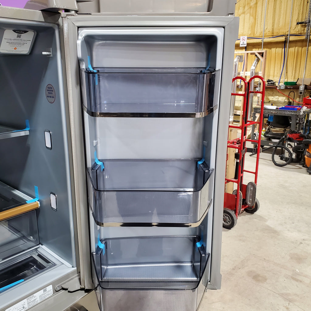 Pictures of KitchenAid PrintShield Stainless 26.2 Cu. Ft. Multi-Door French Door Refrigerator with Platinum Interior and FreshChill™ Full-Width Refrigerated Drawer 3SD859 - KRMF536RPS - Scratch & Dent (Minor) - Neu Appliance Outlet - Discount Appliance Outlet in Austin, Tx