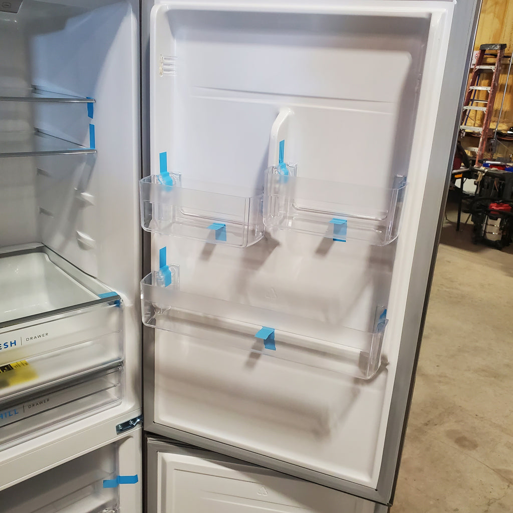 Frigidaire 12 Cu. Ft. 24-inch Wide Garage Ready Bottom Freezer Refrigerator in Stainless Steel 3SD1007 - FRBG1224AV - Scratch & Dent (Moderate)