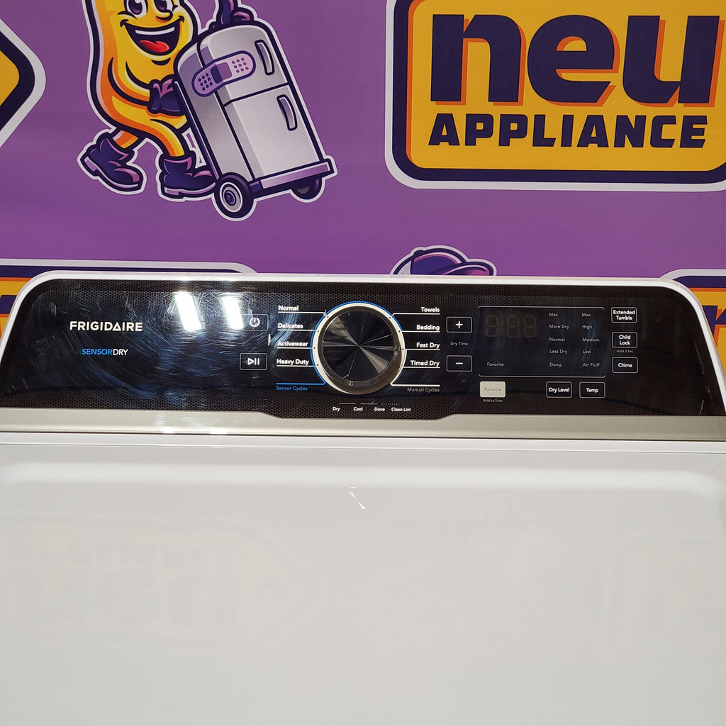 Frigidaire 4.1 Cu. Ft. Top Load Washer with 12 Wash Cycles and Quick Wash Cycle FFTW4120SW - Scratch and Dent (Minor) and Frigidaire 7 Cu. Ft. Electric Dryer in White 16116 - FLVE7523BW - Scratch & Dent (Moderate)