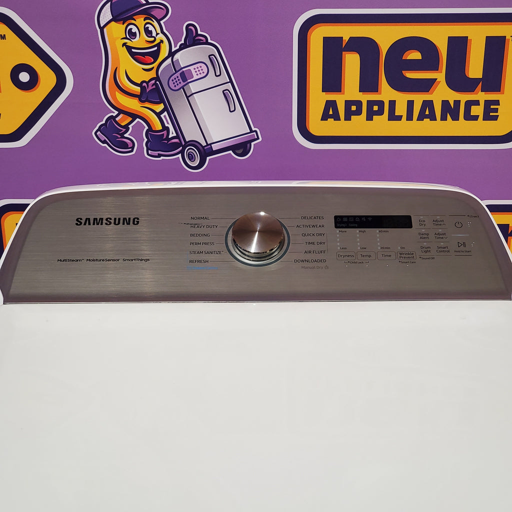 Pictures of Samsung White Smart Electric 7.4 Cu. Ft. Dryer with Sensor Dry and Steam Sanitize+ 5SD257 - DVE52A5500W - Scratch & Dent (Moderate) - Neu Appliance Outlet - Discount Appliance Outlet in Austin, Tx