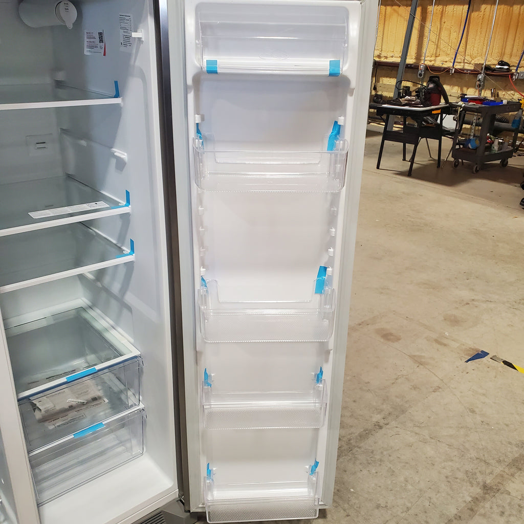 Frigidaire 25.6 cu. ft. ENERGY STAR Side by Side Refrigerator with Exterior Water and Ice Dispenser in Stainless Steel 3SD940 - FRSS2623AS - Scratch & Dent (Minor)