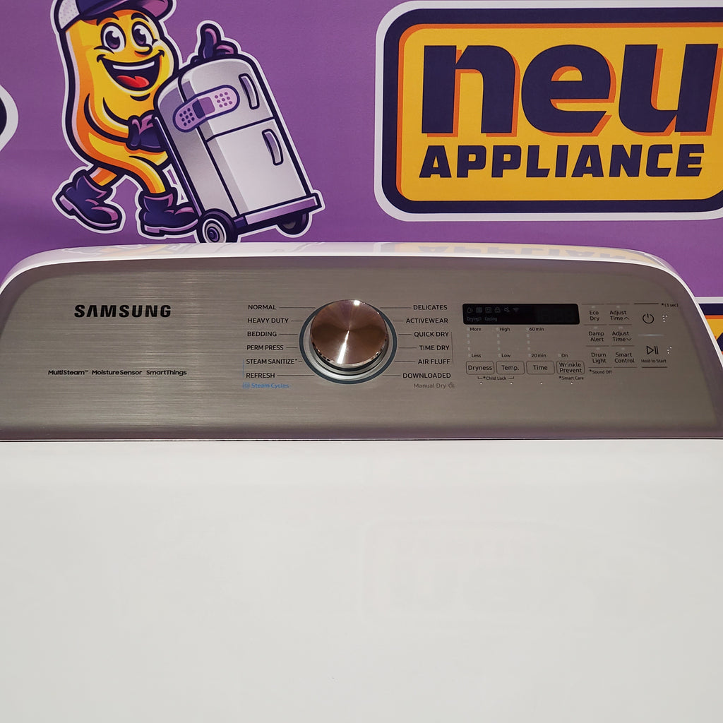 Pictures of Samsung White Smart Electric 7.4 Cu. Ft. Dryer with Sensor Dry and Steam Sanitize+ 6SD47 - DVE52A5500W - Scratch & Dent (Minor) - Neu Appliance Outlet - Discount Appliance Outlet in Austin, Tx
