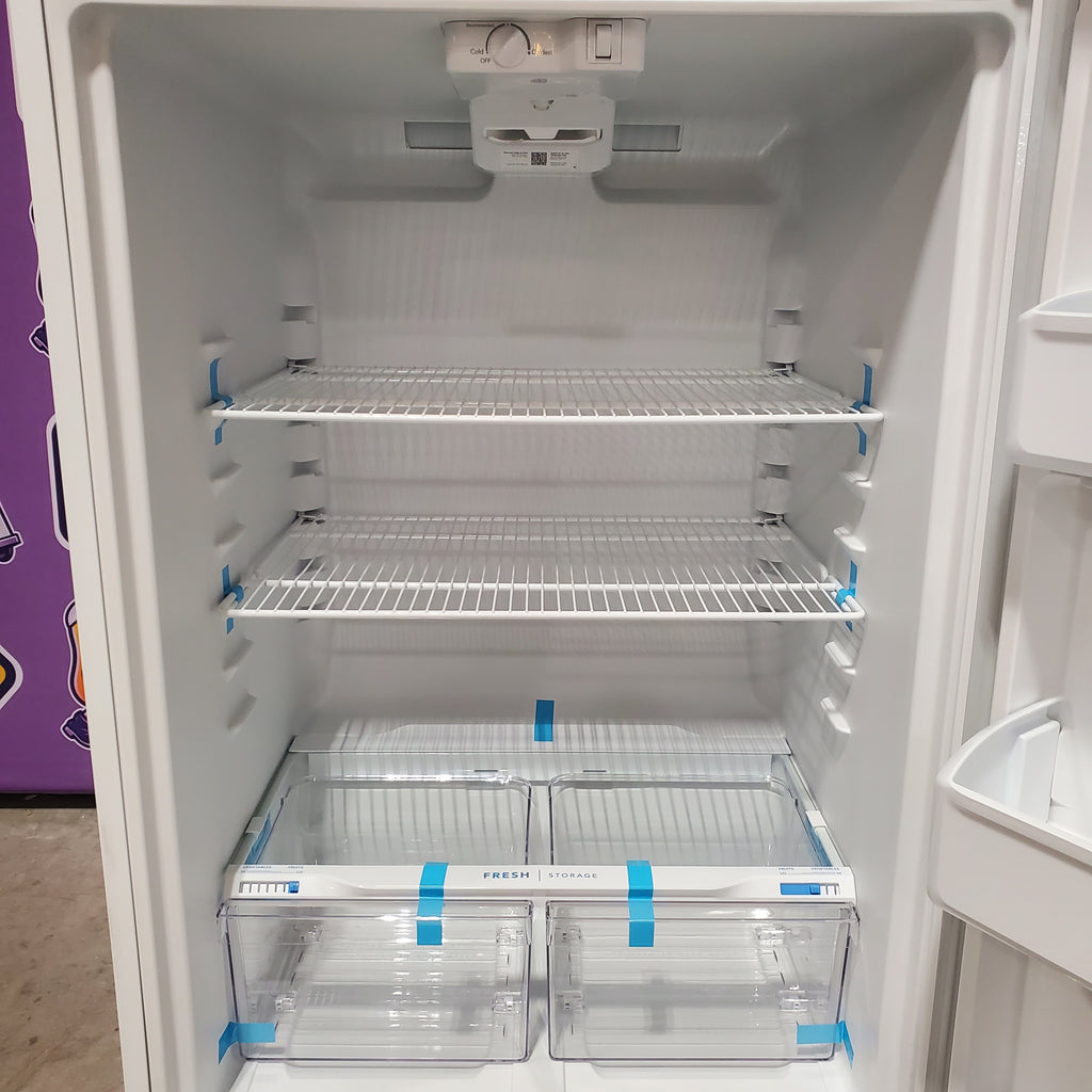 Frigidaire 30" Wide Garage Ready Top Freezer 18 Cu. Ft. Refrigerator with EvenTemp Cooling System and Spacious Interior Storage in White 5SD272 - FFTR1814WW - Scratch & Dent (Minor)
