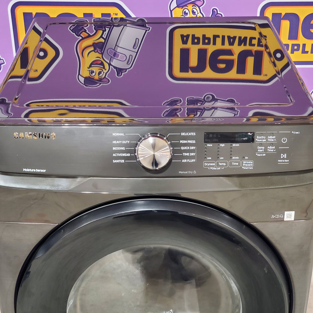 Pictures of Samsung Frontload Brushed Black7.5 Cu. Ft. Electric Dryer with Sensor Dry 6SD93 - DVE45T6000V - Open Box - Neu Appliance Outlet - Discount Appliance Outlet in Austin, Tx