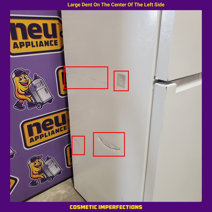 Vissani 14.2 cu. ft. Top Freezer Refrigerator in White, Garage Ready 251310SD884 - MDTF14WH5 - Scratch & Dent (Moderate)