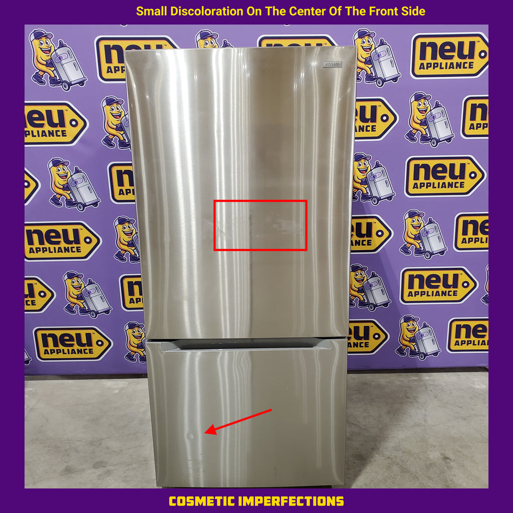Pictures of Vissani 18.7 cu. ft. Bottom Freezer Refrigerator in Stainless Steel 25136CR631 - MDBF18SS - Certified Refurbished - Neu Appliance Outlet - Discount Appliance Outlet in Austin, Tx