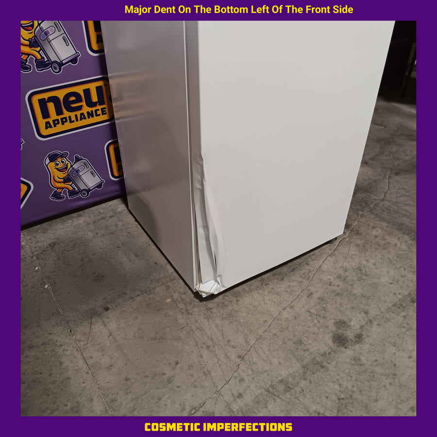 Vissani 18.1 cu. ft. Top Freezer Refrigerator with Adjustable Glass Shelving in White, Garage Ready 251312SD979 - MDTF18WHR5 - Scratch & Dent (Major)