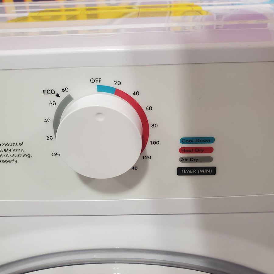 SIMZLIFE 3.5 cu. ft. vented Front Load Stackable Electric Compact Dryer in White with Multiple Drying Modes, Exhaust Hose CD-14 - Open Box
