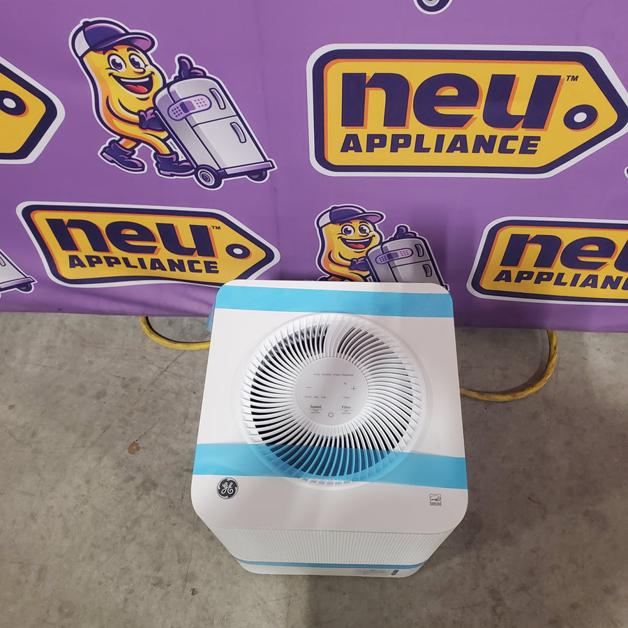 GE 50 pt. for Wet Rooms up to 5000 sq. ft. Residential Dehumidifier with Built-in. Pump in White, Wi-Fi, ENERGY STAR ADSE50XWT - Open Box