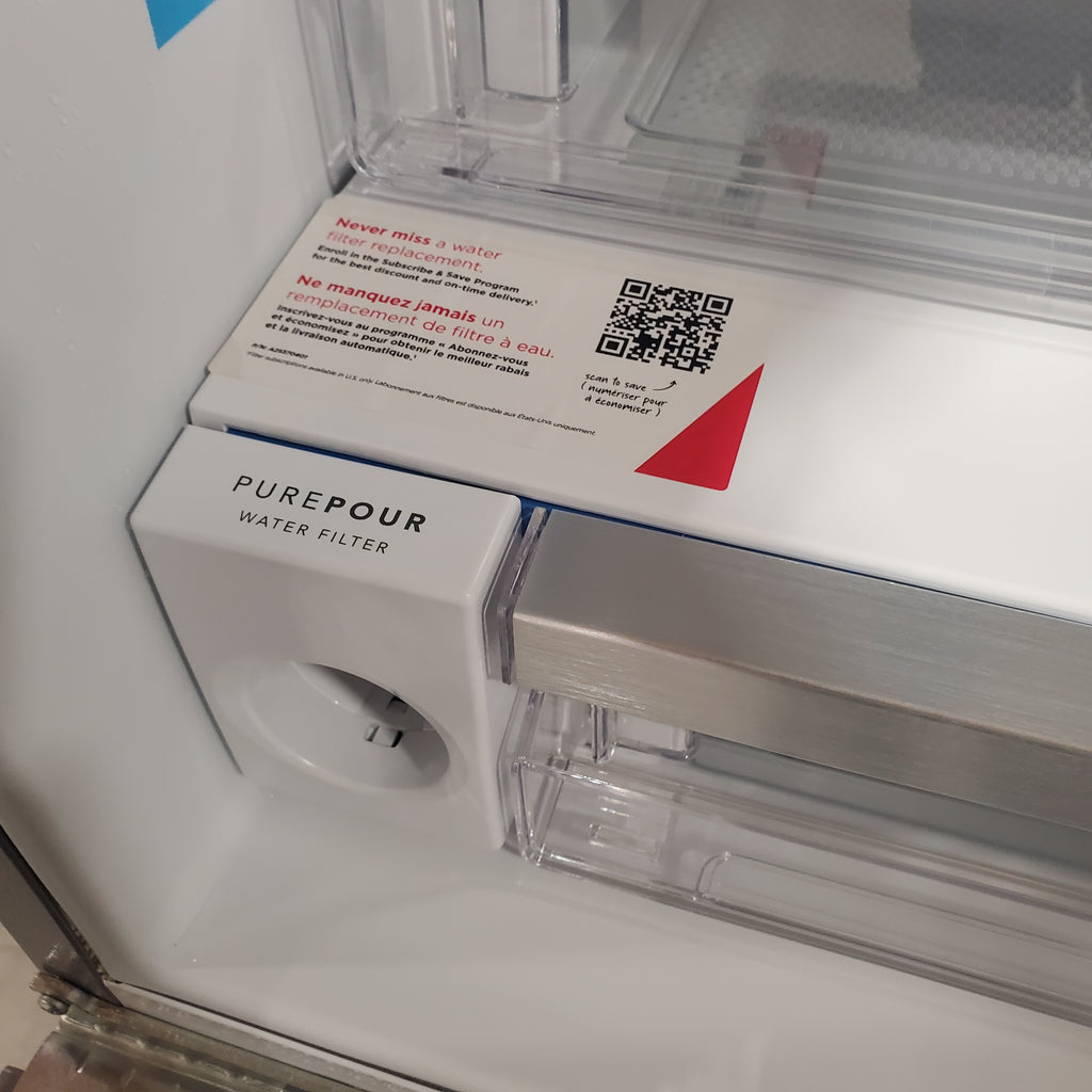Pictures of Frigidaire 27.8-cu ft ENERGY STAR French Door Refrigerator with Dual Ice Maker in Fingerprint Resistant Stainless Steel GRFS2853AF - Scratch & Dent (Minor) - Neu Appliance Outlet - Discount Appliance Outlet in Austin, Tx