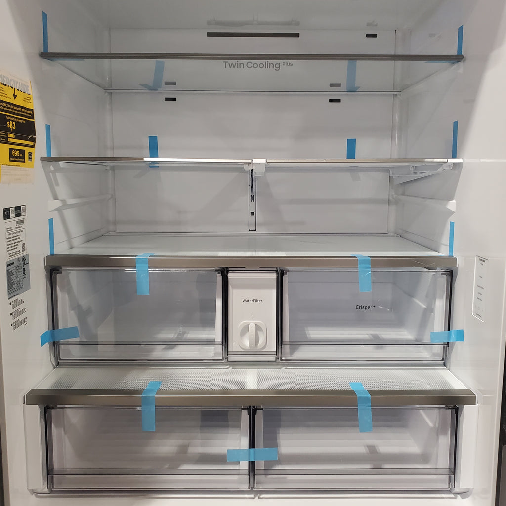 Pictures of Samsung Bespoke 3-Door French Door Refrigerator (30 cu. ft.) with Beverage Center™ in Stainless Steel with Auto Fill Water Pitcher 251311SD1004 - RF30BB6600QL - Scratch & Dent (Major) - Neu Appliance Outlet - Discount Appliance Outlet in Austin, Tx