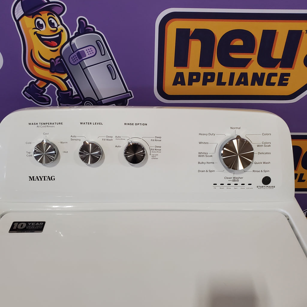Pictures of Maytag Top Load 3.8 cu. ft. Washer with Deep Fill and Quick Wash Cycle MVW4005SW - Open Box - Neu Appliance Outlet - Discount Appliance Outlet in Austin, Tx
