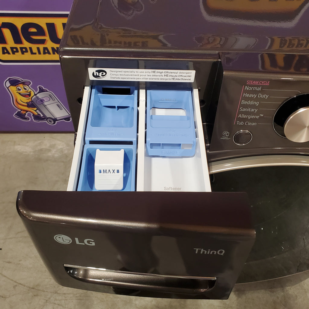 LG Front Load 4.5 Cu. Ft. Washer with TurboWash 360 Technology WM4000HBA - Scratch & Dent (Minor) and LG Smart Wi-Fi Enabled Front Load Electric 7.4 Cu. Ft. Dryer with TurboSteam 16078 - DLEX4000B - Scratch & Dent (Moderate)